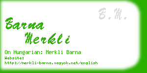 barna merkli business card